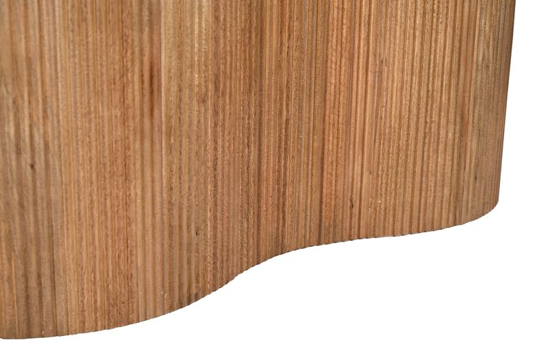 VILA, Esstisch oval 250 cm natur-braun Holz, Säulentisch