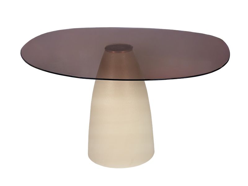 MEILI, Designer Esstisch oval 140 cm Mittelsäule