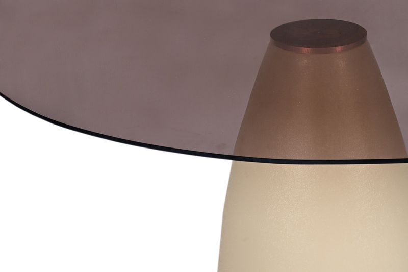 MEILI, Designer Esstisch oval 140 cm Mittelsäule