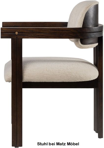 AKO, Esszimmerstuhl Stoff Holz mit Armlehne