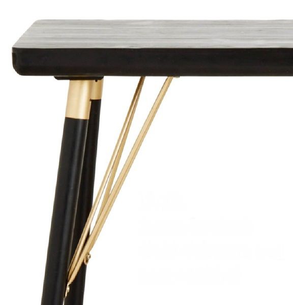 Designer Konsolentisch LUKE, Wandkonsole 120 cm schwarz-gold