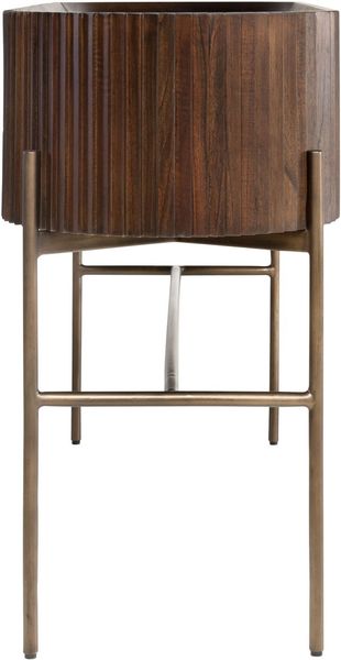 POGO, Konsolentisch oval B 130 cm Holz & Messing, Designermöbel