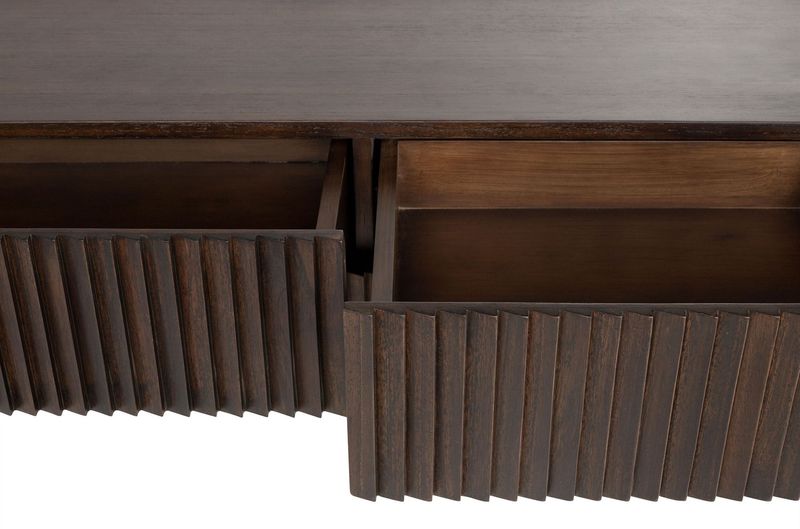 POGO, Konsolentisch oval B 130 cm Holz & Messing, Designermöbel