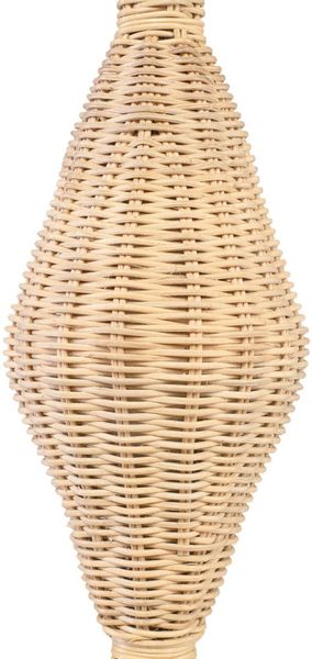 RITA-1, Designer Rattan Stehlampe rund