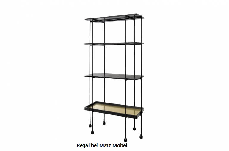 ALINA, Regal Holz Metall 80 cm