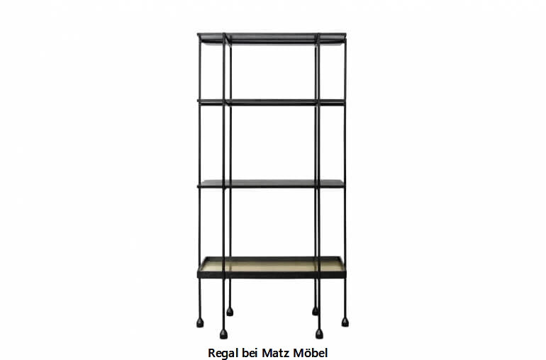 ALINA, Regal Holz Metall 80 cm