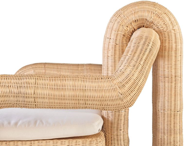 PEPP, Stylischer Designer Sessel aus Rattan