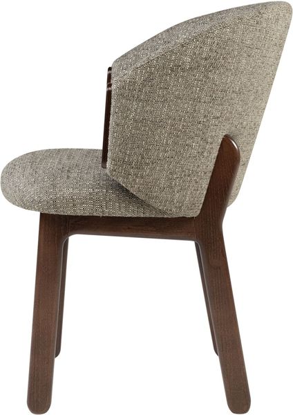 WANNA, Designer Stuhl 2 Stück grau-braun, Esszimmerstuhl