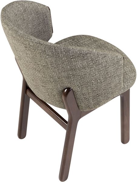 WANNA, Designer Stuhl 2 Stück grau-braun, Esszimmerstuhl