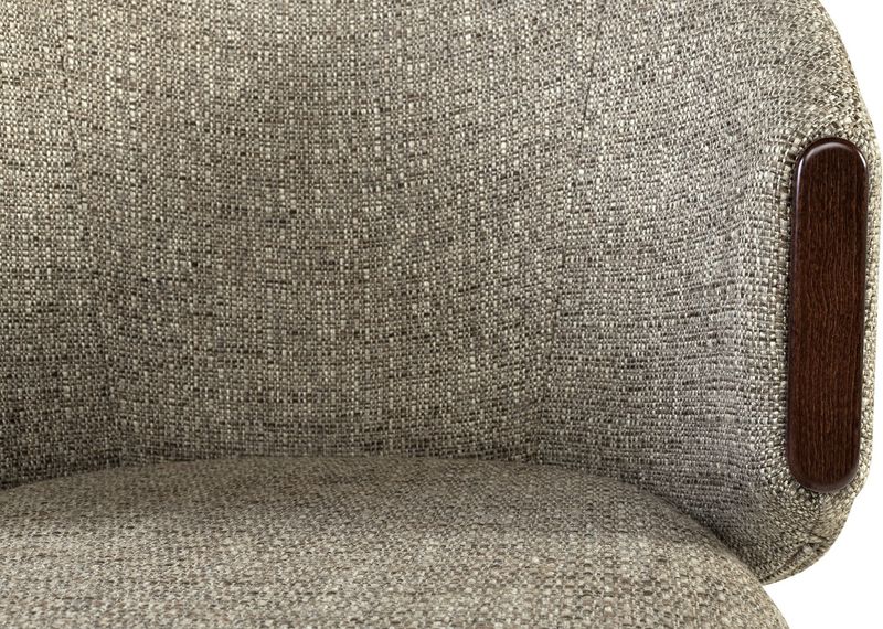 WANNA, Designer Stuhl 2 Stück grau-braun, Esszimmerstuhl