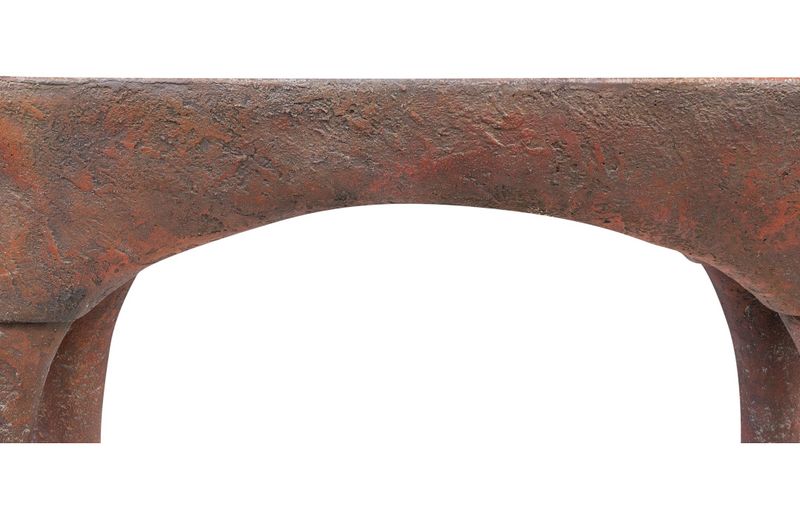 DIA, Designer Konsolentisch 140 cm oval braun kupfer, Wandtisch