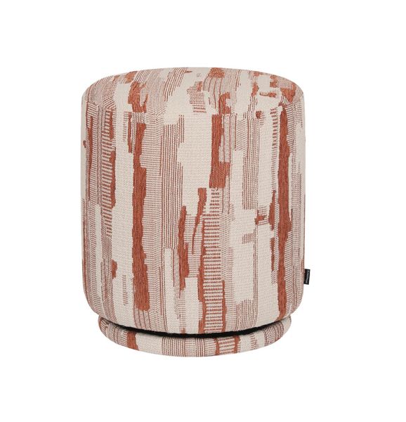 Designer Polsterhocker MADI Stoff beige-terra, Drehhocker