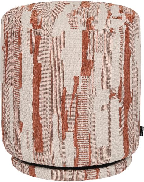 Designer Polsterhocker MADI Stoff beige-terra, Drehhocker