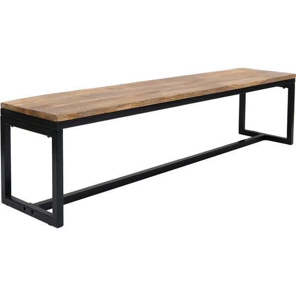 ELLI, Sitzbank 185 cm Holz-Metall Industriedesign
