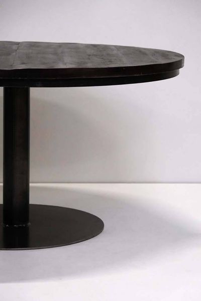 Esstisch ANJA Industriedesign D 140 cm Holz Metall
