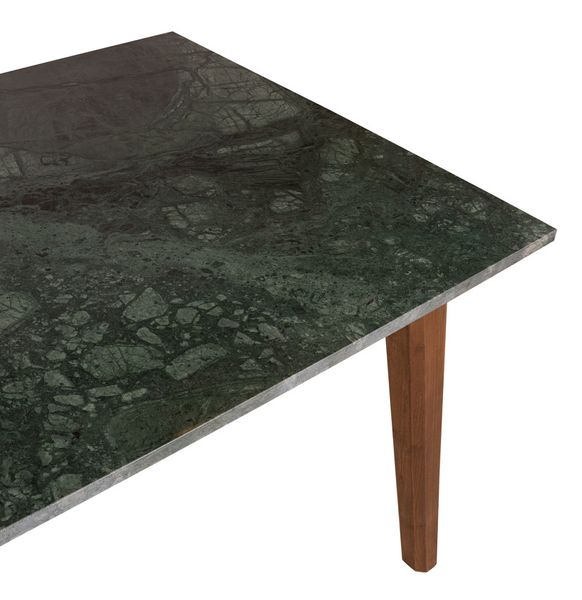 Matz Möbel Esstisch ACO grün Marmor + natur Holz B 220 cm