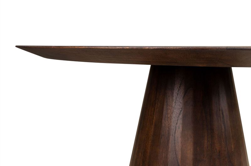PERL, Esstisch rund 120 cm dunkelbraunes Holz