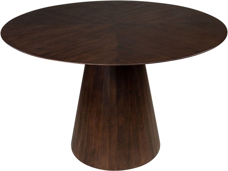 PERL, Esstisch rund 120 cm dunkelbraunes Holz