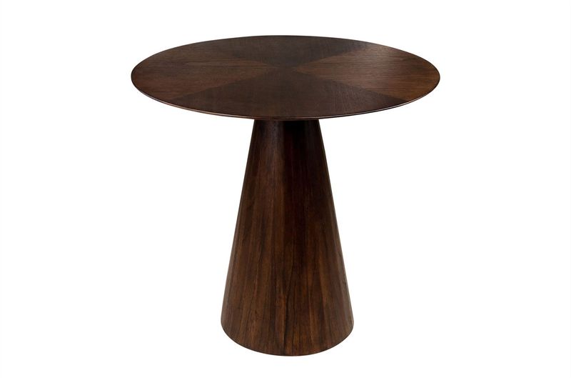 PERL, Esstisch rund D 80 cm Holz dunkelbraun, Designertisch