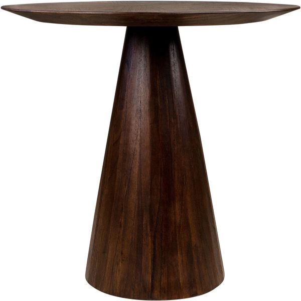 PERL, Esstisch rund D 80 cm Holz dunkelbraun, Designertisch