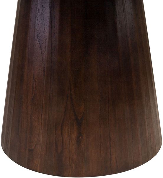 Esstisch PERL, runder Tisch 150 cm dunkelbraunes Holz Säulenfuß