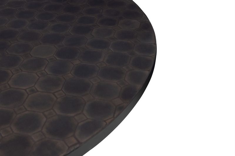 LABO, Esstisch schwarz rund 120 cm Keramik Säulenfuß