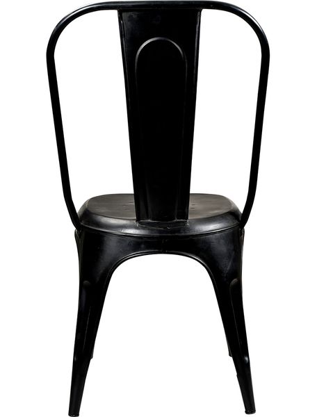 PEP, Bistrostuhl 4 Stück shabby schwarz Metall hohe Rückenlehne, vintage Möbel