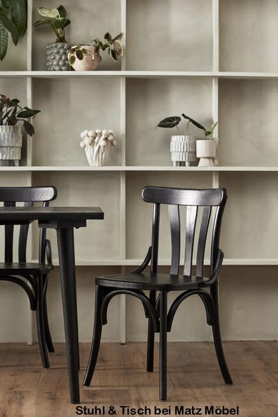 GRETA, Stuhl schwarz, Holzstuhl Landhausstil