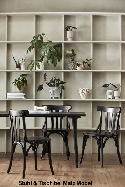 GRETA, Stuhl schwarz, Holzstuhl Landhausstil