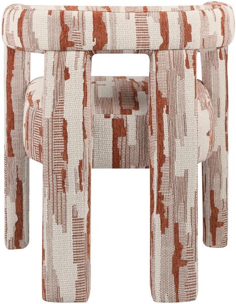 Designer Stuhl gepolstert MADI Stoff beige-terra, Armlehnstuhl