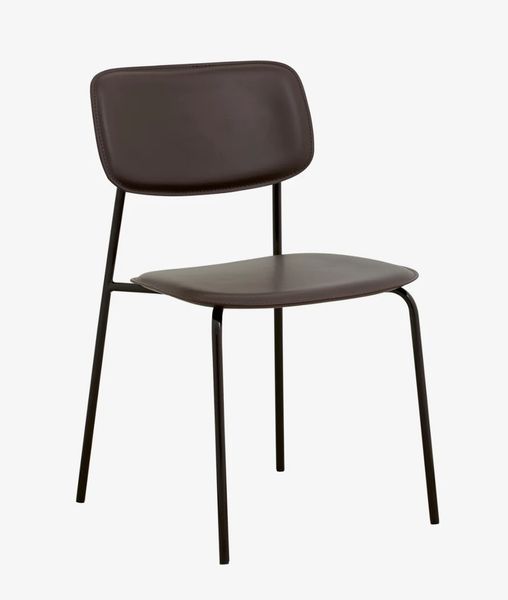 EWA, Esszimmerstuhl braun im Retro Stil