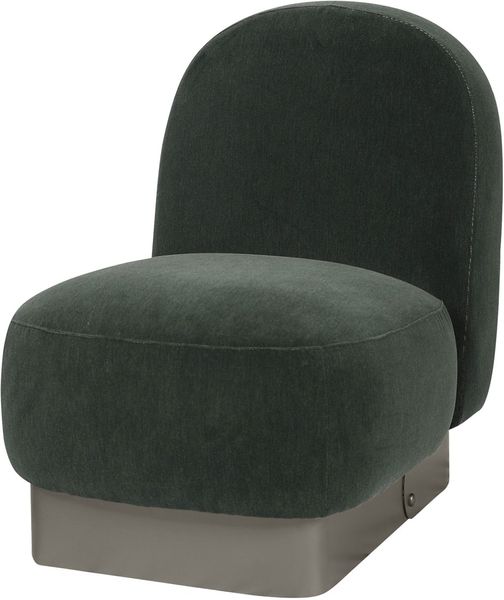 Gabie, Designer Sessel, Loungesessel grün Samt