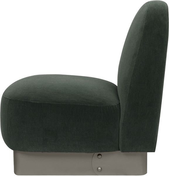 Gabie, Designer Sessel, Loungesessel grün Samt