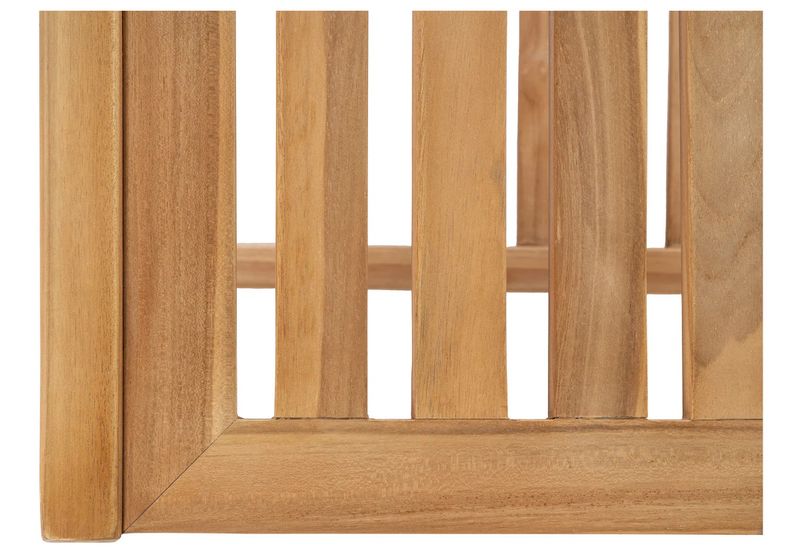 Modernes Garten Lounge-Set 4 Teile massiv Teakholz mit weißen Kissen
