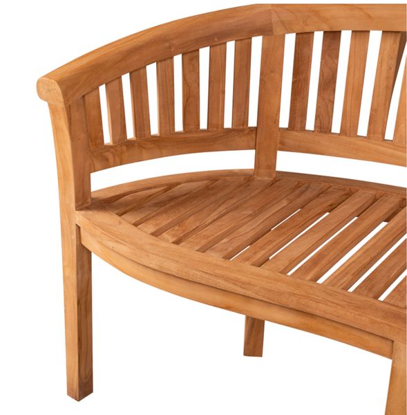 Gartenbank Holz 162 cm halbrund, halbrunde Holzbank SURE