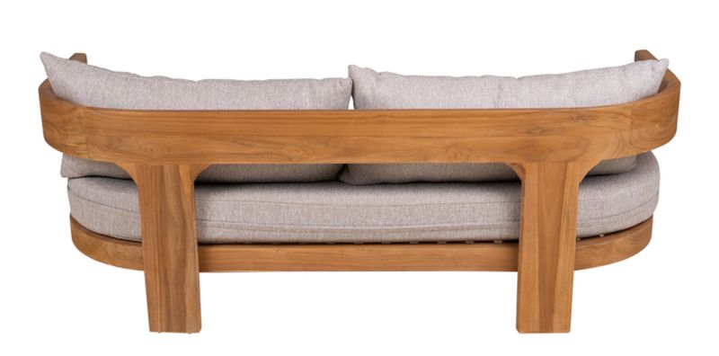 Gartenbank DARA Holz 183 cm halbrund, halbrundes Gartensofa