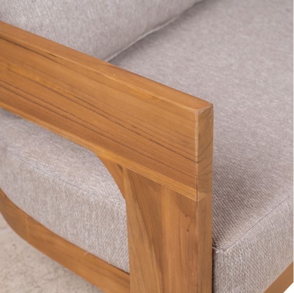 Gartenbank DARA Holz 183 cm halbrund, halbrundes Gartensofa