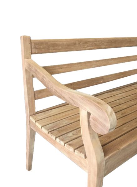 TINA, Landhaus Gartenbank 120 cm Massivholz modern
