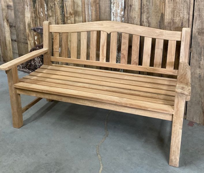 EMI, Gartenbank Holz natur im Landhausstil, Balkonbank