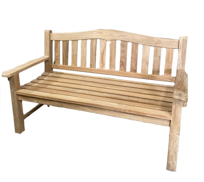 EMI, Gartenbank Holz natur im Landhausstil, Balkonbank