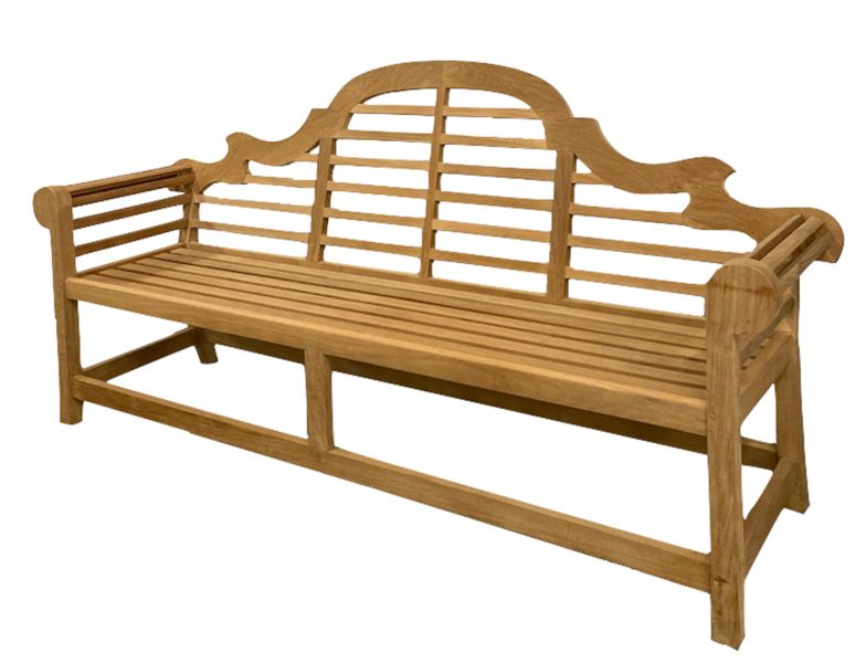 LORE, Holz Gartenbank - Malboro Bank natur Teak Landhausstil