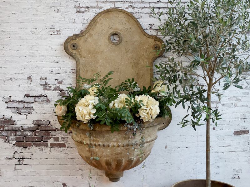 Matz Möbel Pflanztopf KATI Pflanzkübel für die Wand shabby Landhausstil