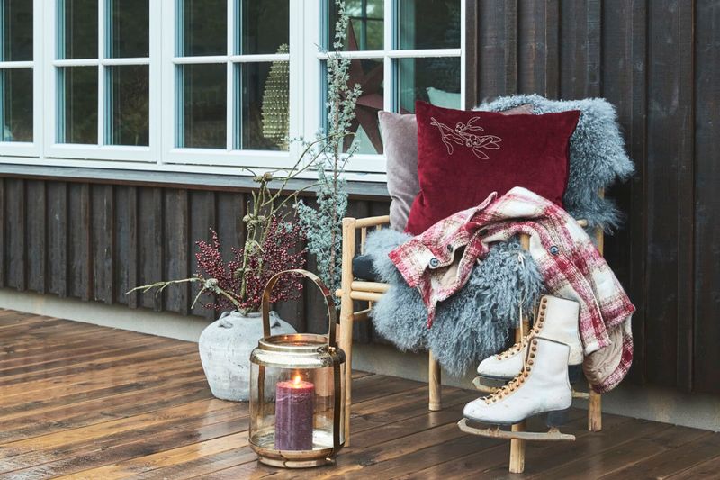 MAO, Bambus-Stuhl schwarzes Kissen mit Armlehne, Gartenstuhl