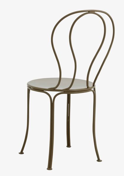 VIO, Romantischer Gartenstuhl Metall grün Landhausstil