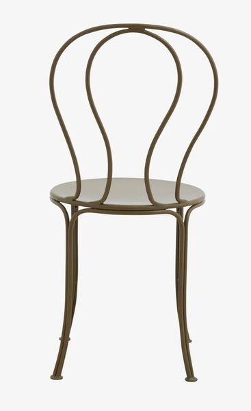 VIO, Romantischer Gartenstuhl Metall grün Landhausstil