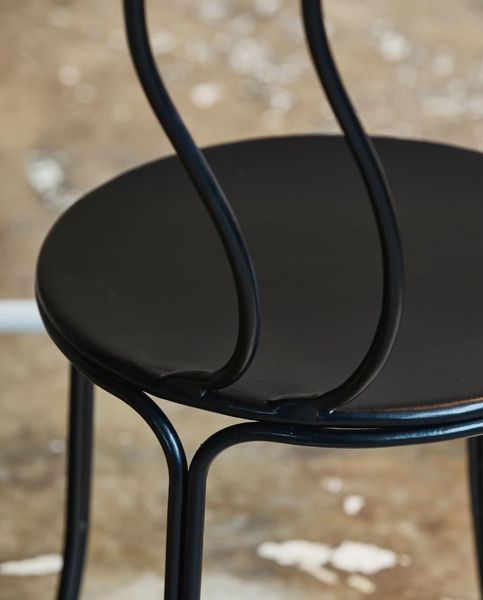 VIO, Romantischer Gartenstuhl Metall schwarz Landhausstil