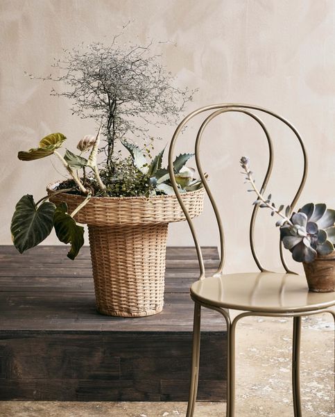 VIO, Romantischer Gartenstuhl Metall grün Landhausstil