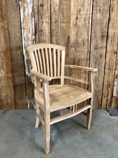 TELLA, Gartenstuhl Massivholz im Landhausstil, Terrassenstuhl aus Holz