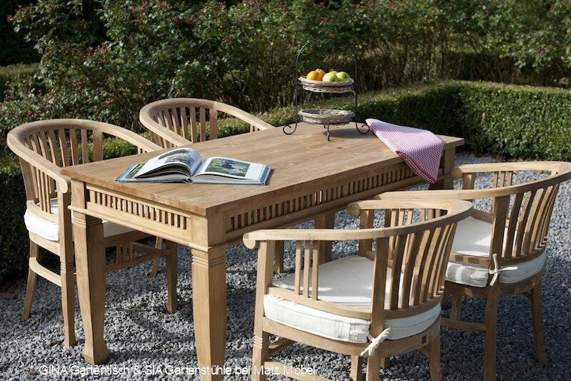 Gartentisch GINA Holz B 150 cm im Landhausstil
