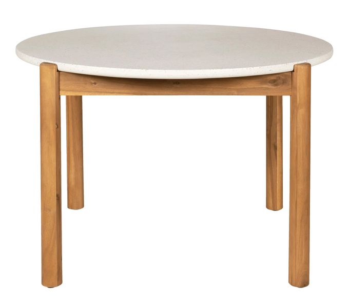 Matz Möbel Gartentisch CINA rund D 120 cm Holz-Terrazzo Landhausstil